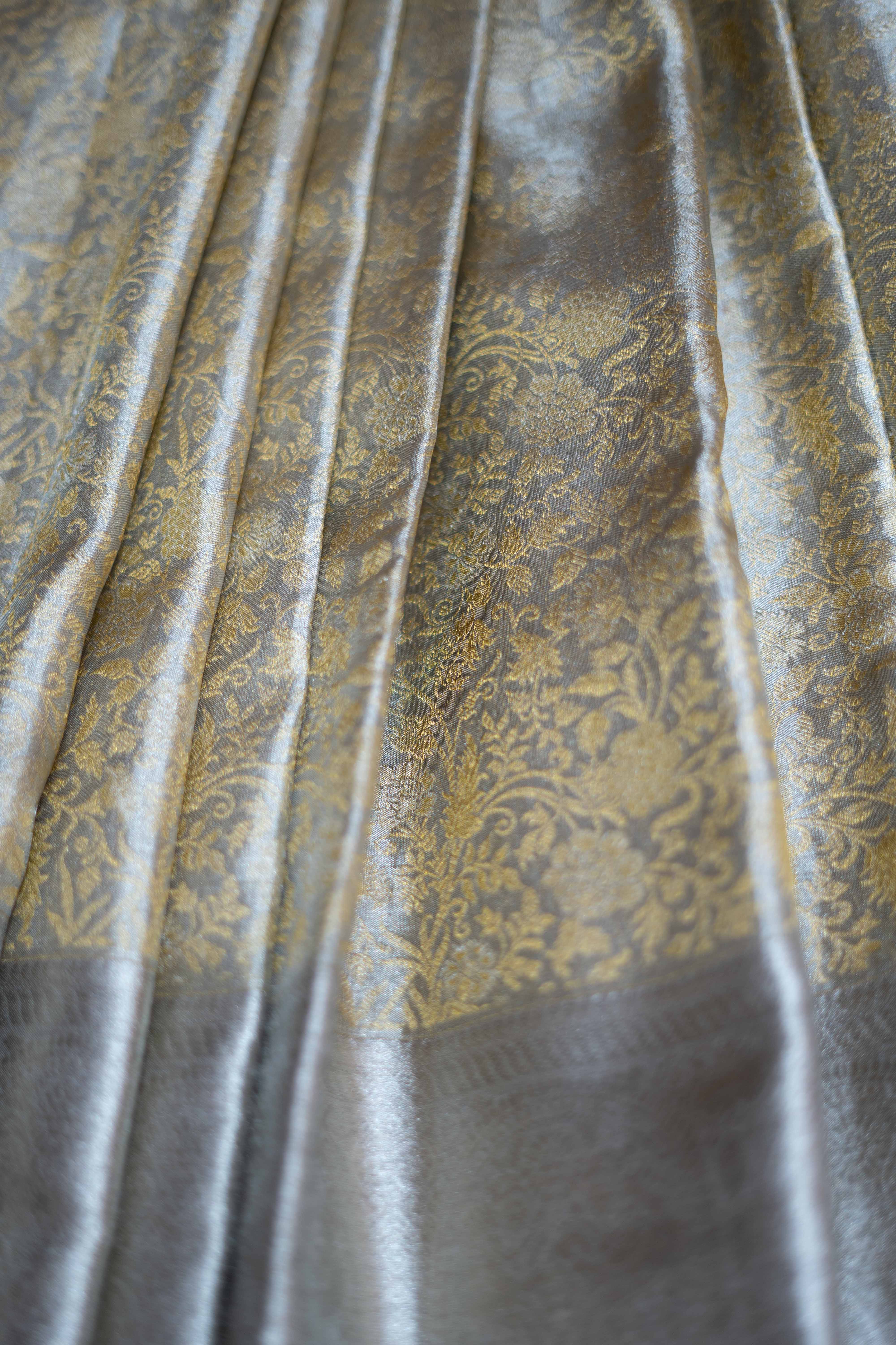 Silver Kanchipuram silk Saree