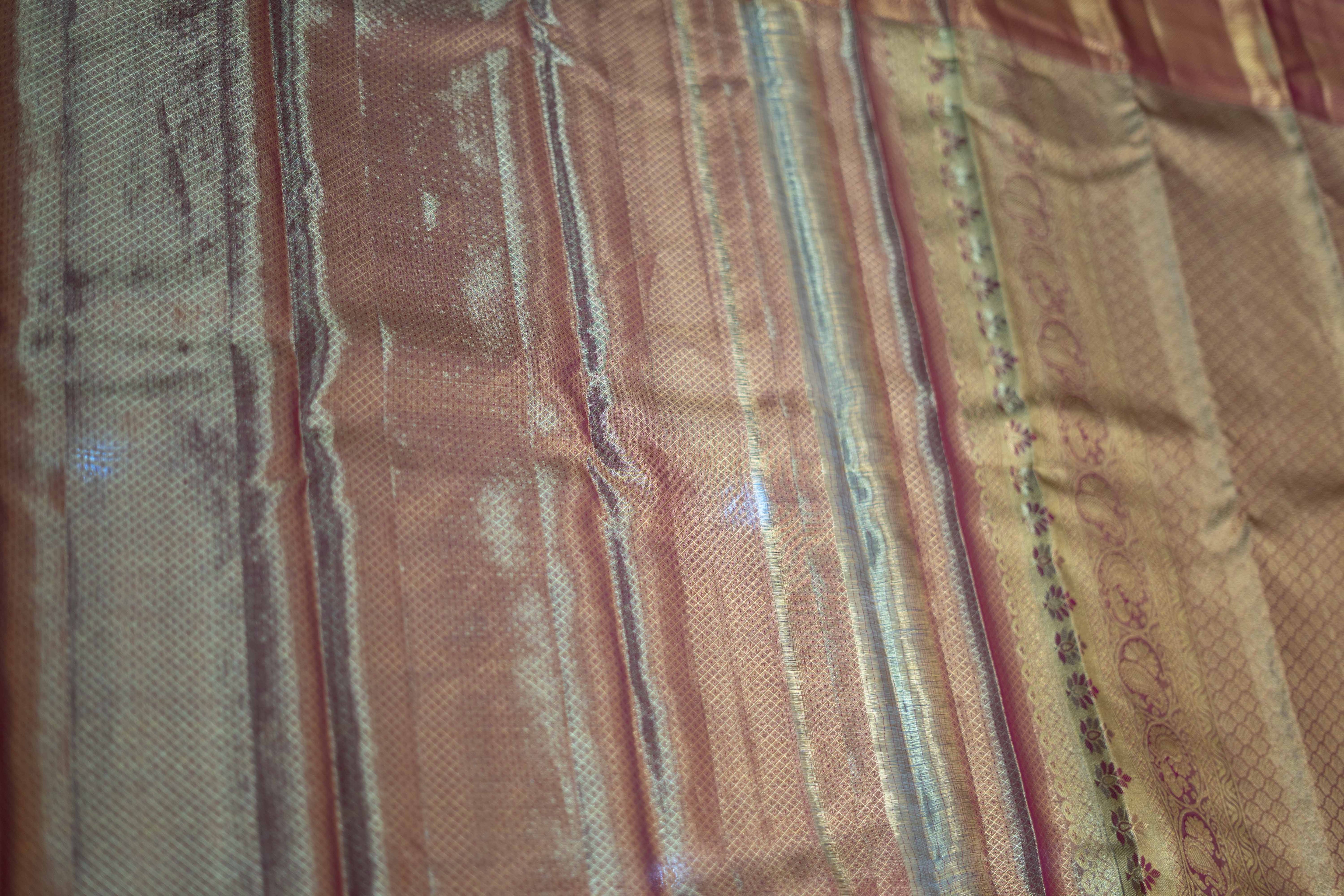 Ivory White Kanchipuram Silk Saree