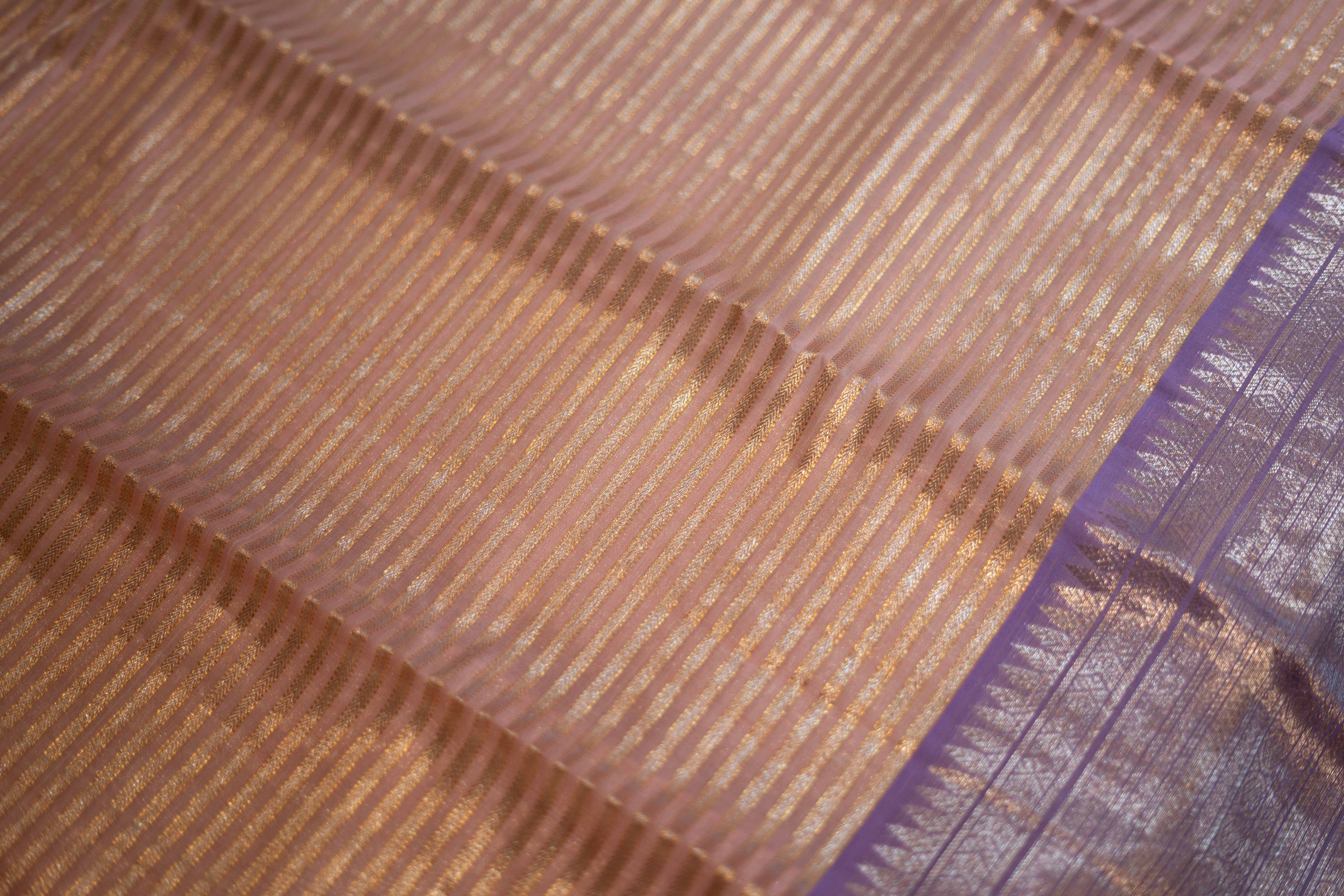 Ivory White Kanchipuram Silk Saree