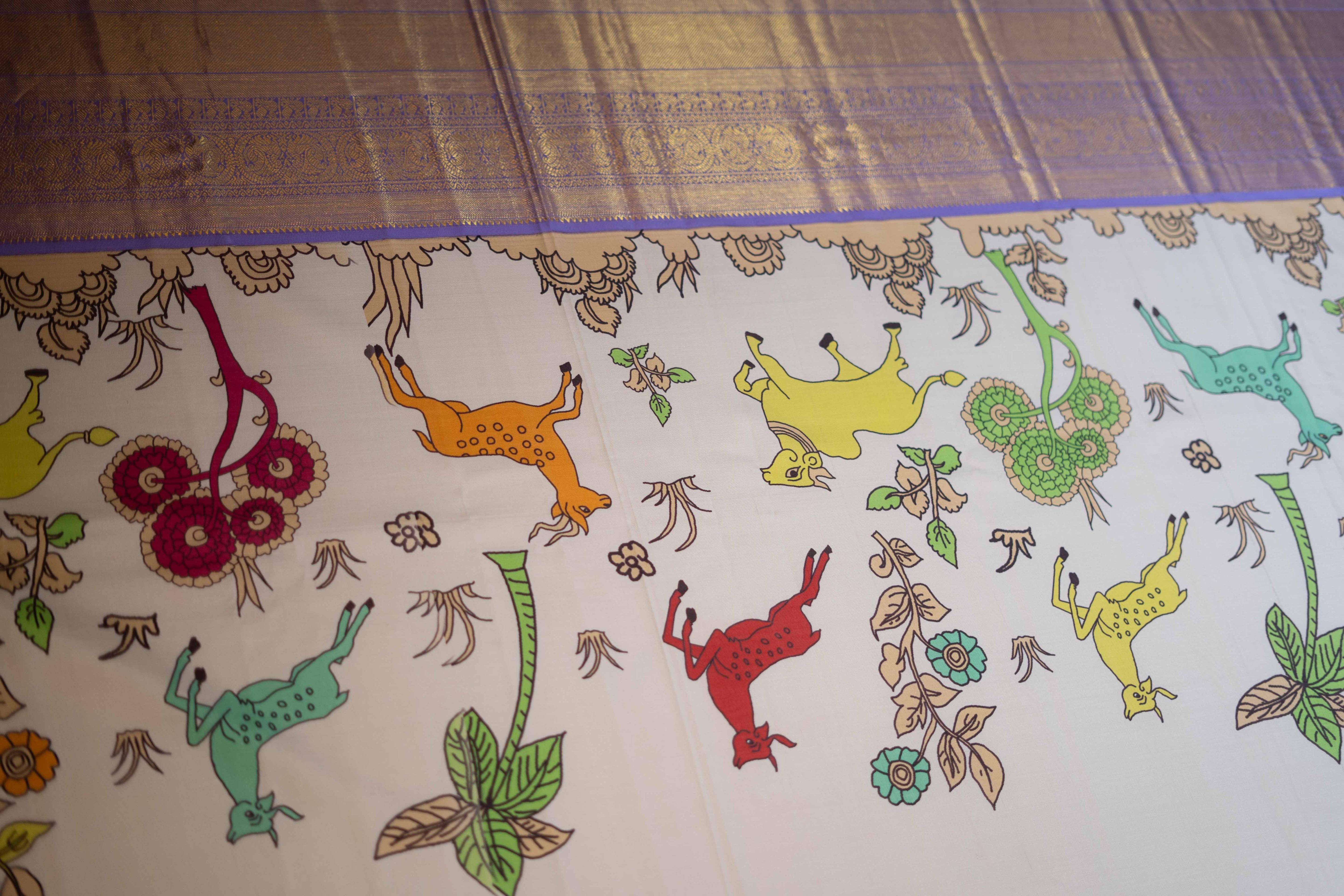 PURE KANCHIPURAM CREPE SILK SAREE