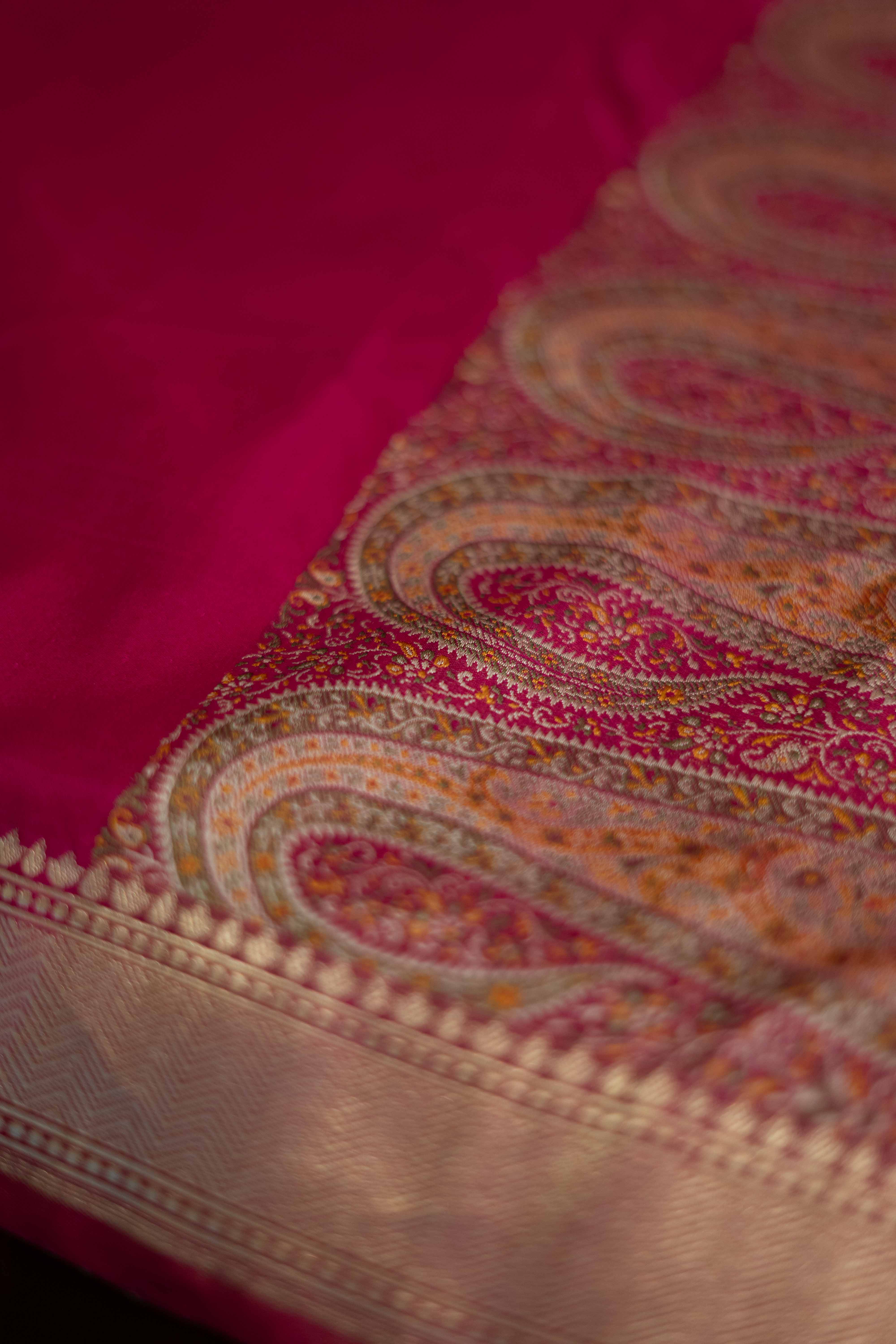 Pink Banarasi kathan silk saree