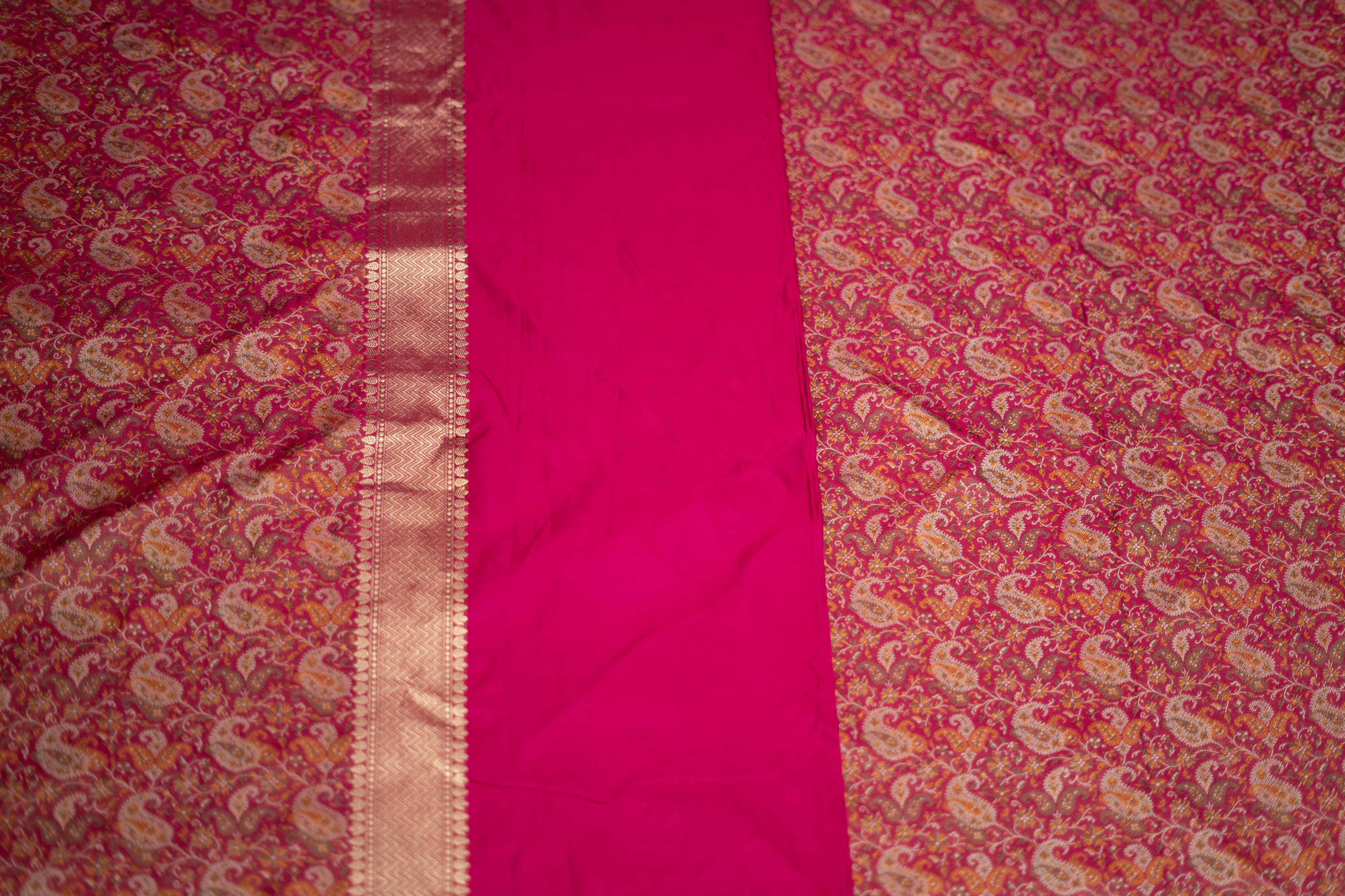 Pink Banarasi kathan silk saree