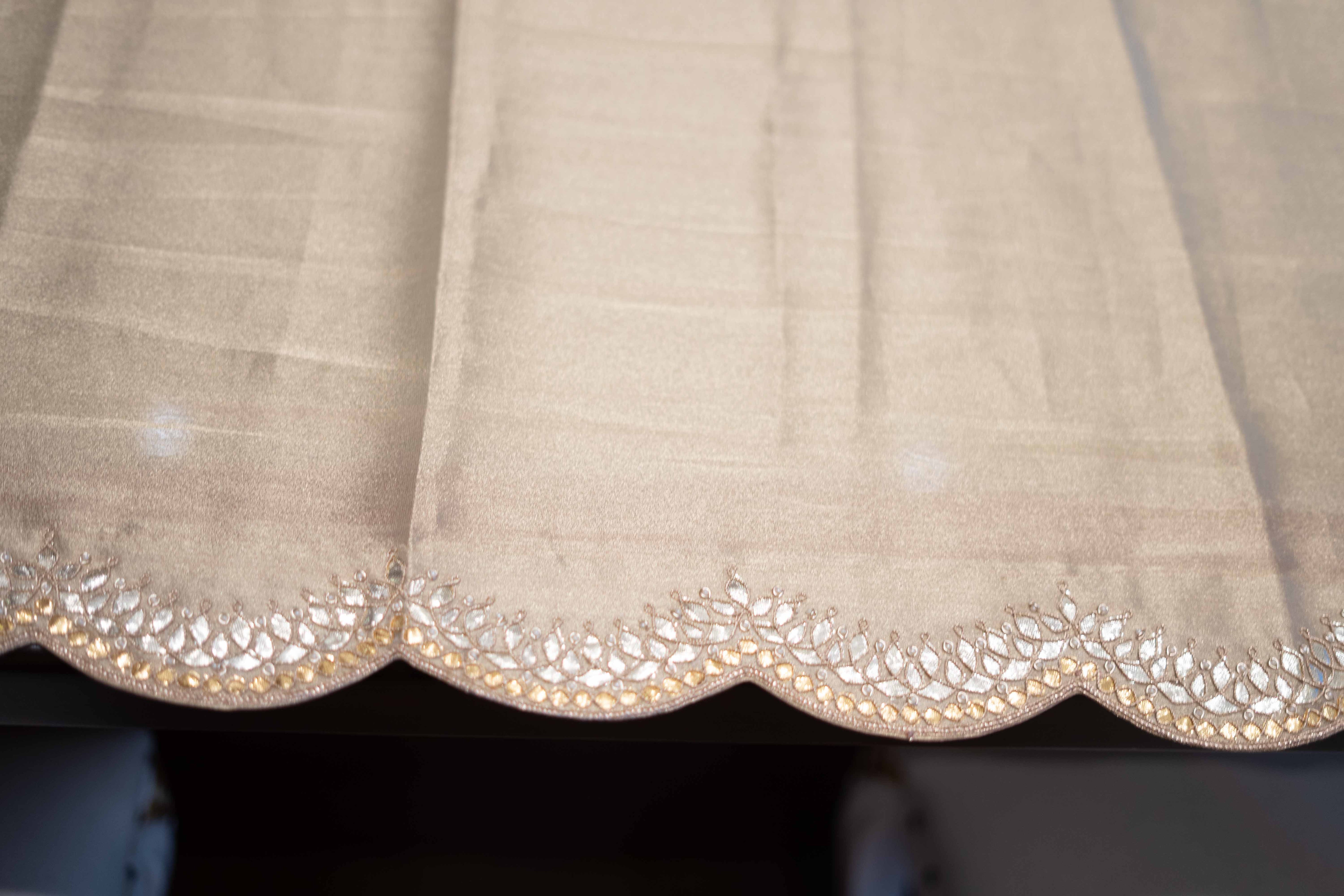 Warm beige Gota work saree