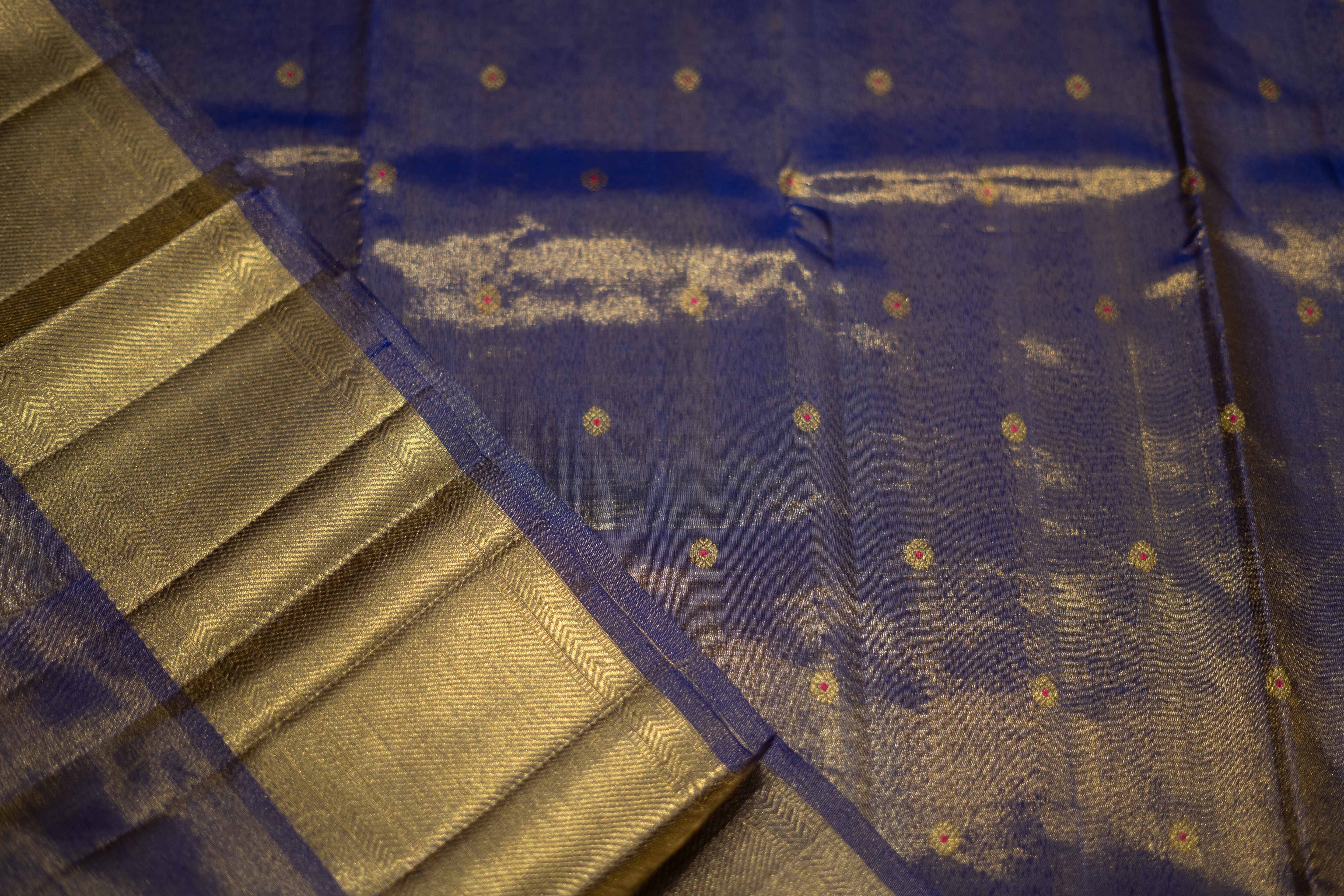 Zari Woven Kanchipuram Tissue Saree