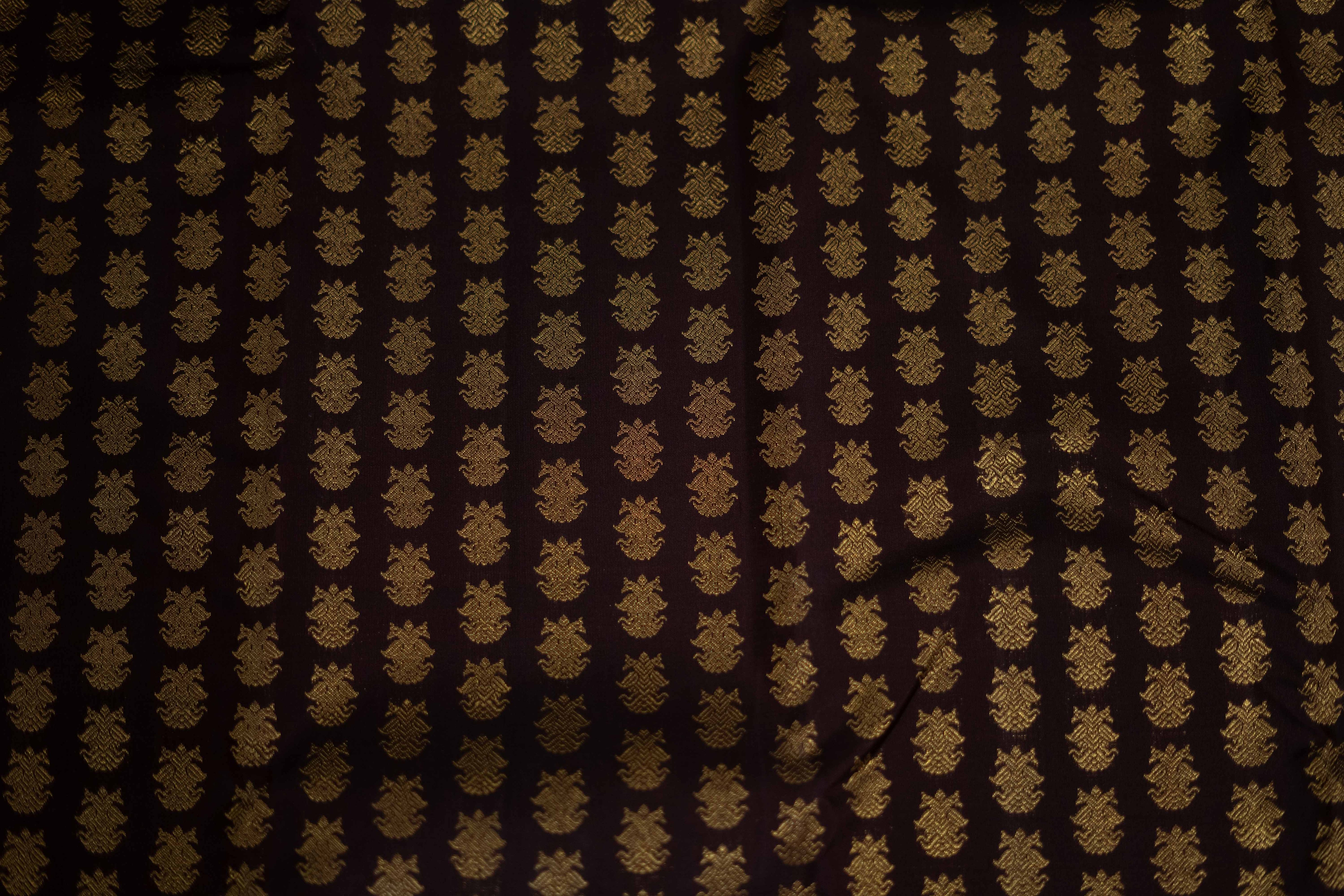 Coffee Brown Kanchipuram Silk Saree