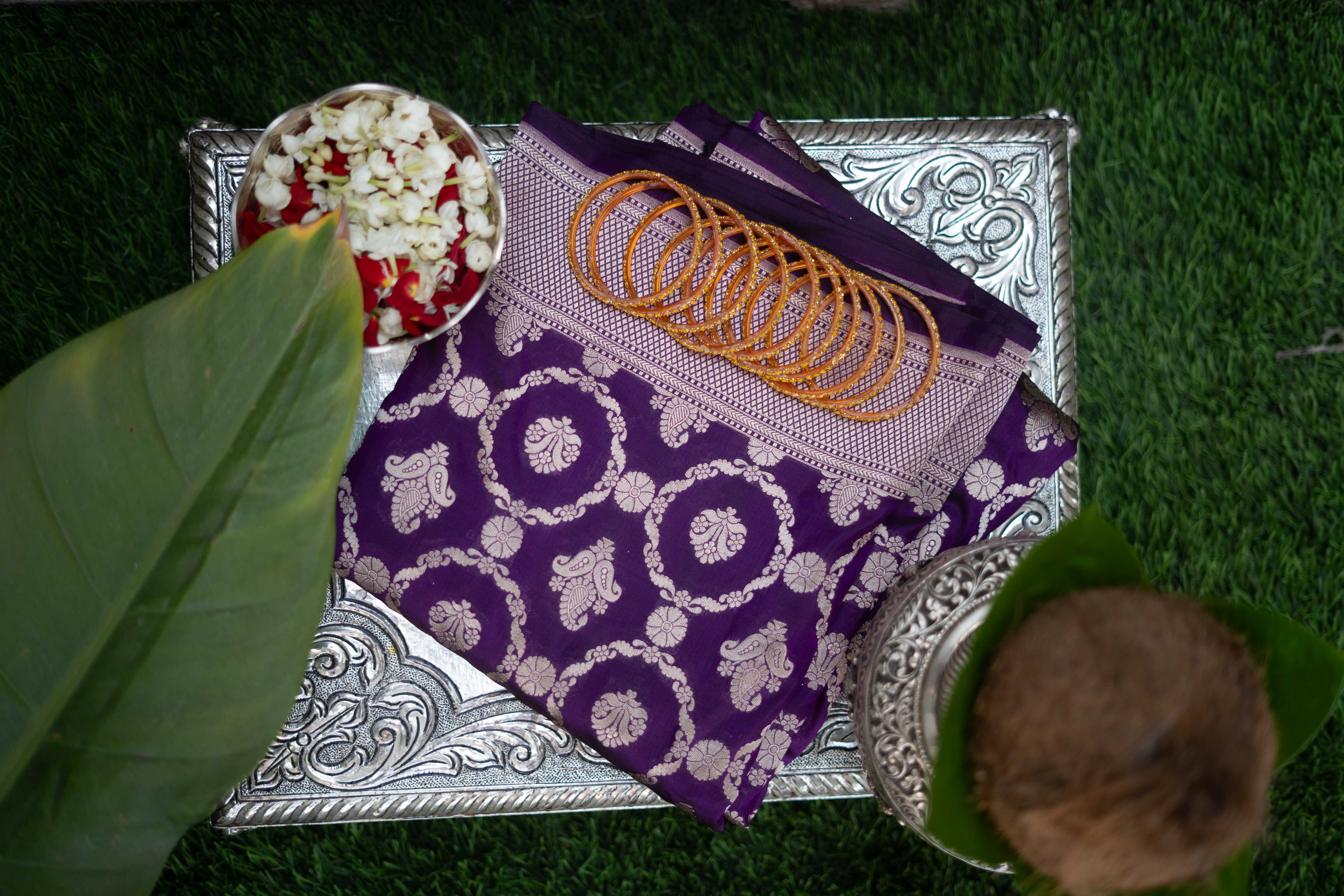 Banarasi Saree - Purple