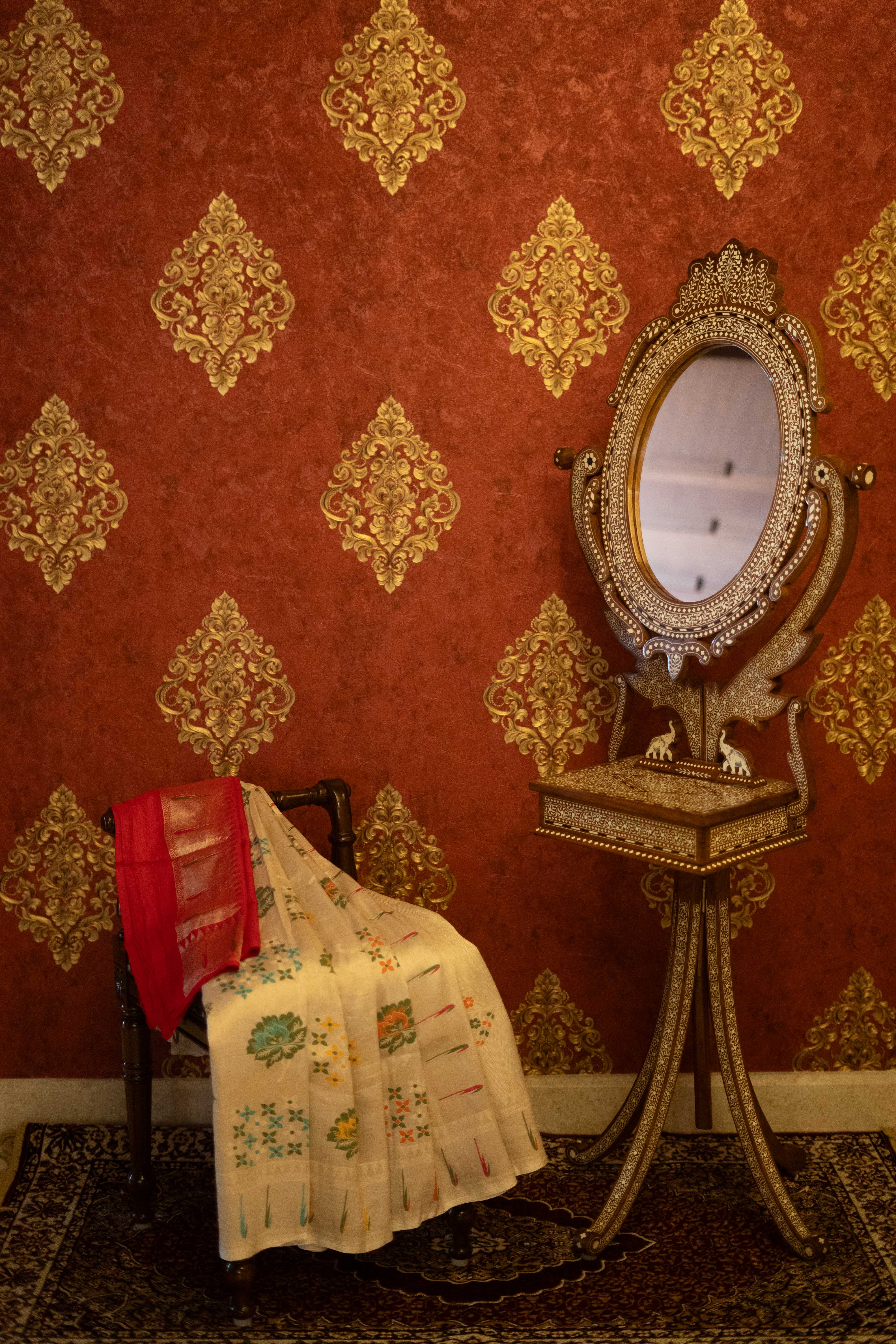 Pure Tussar Georgette Saree - Ivory