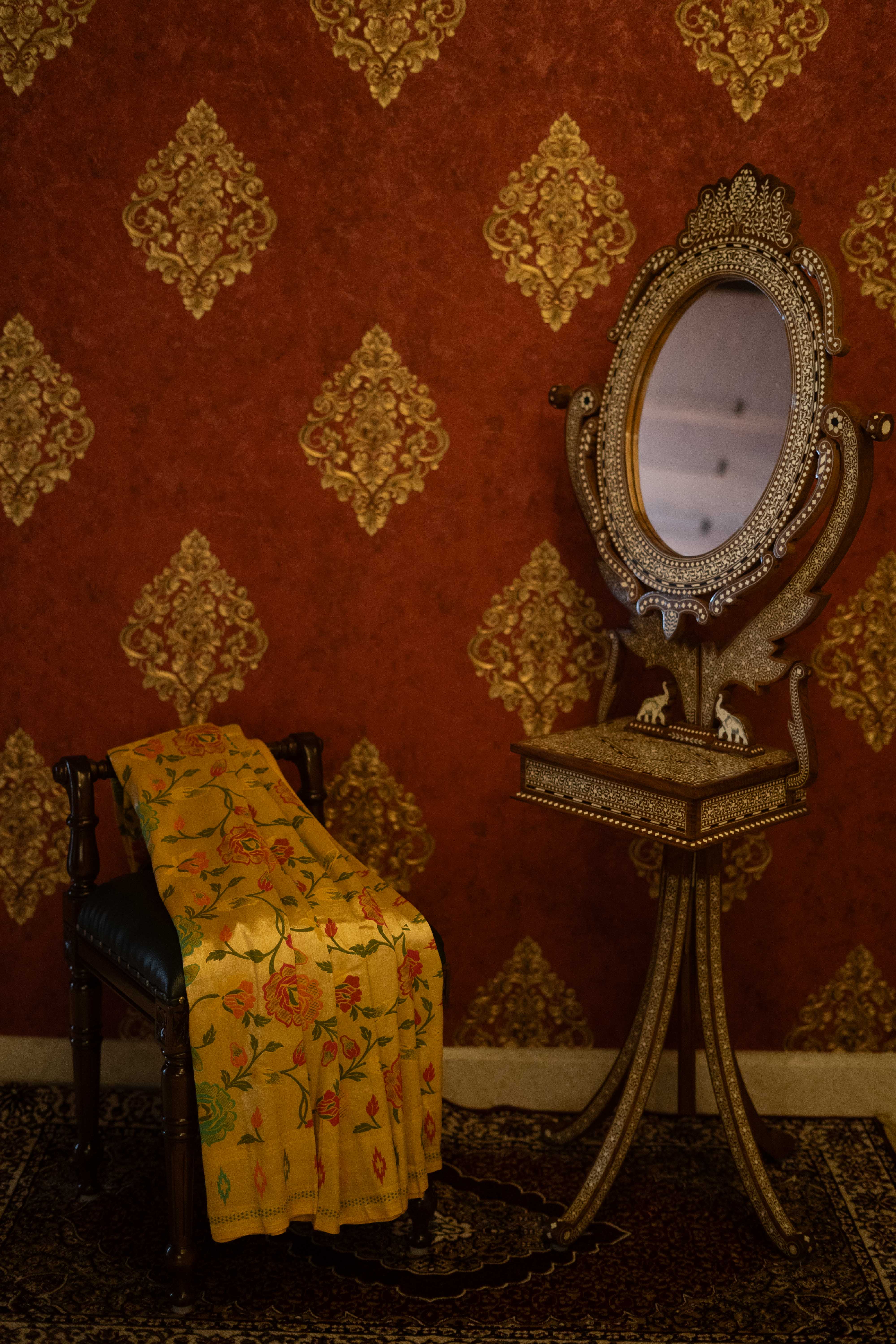 Tussar Georgette Saree - Yellow