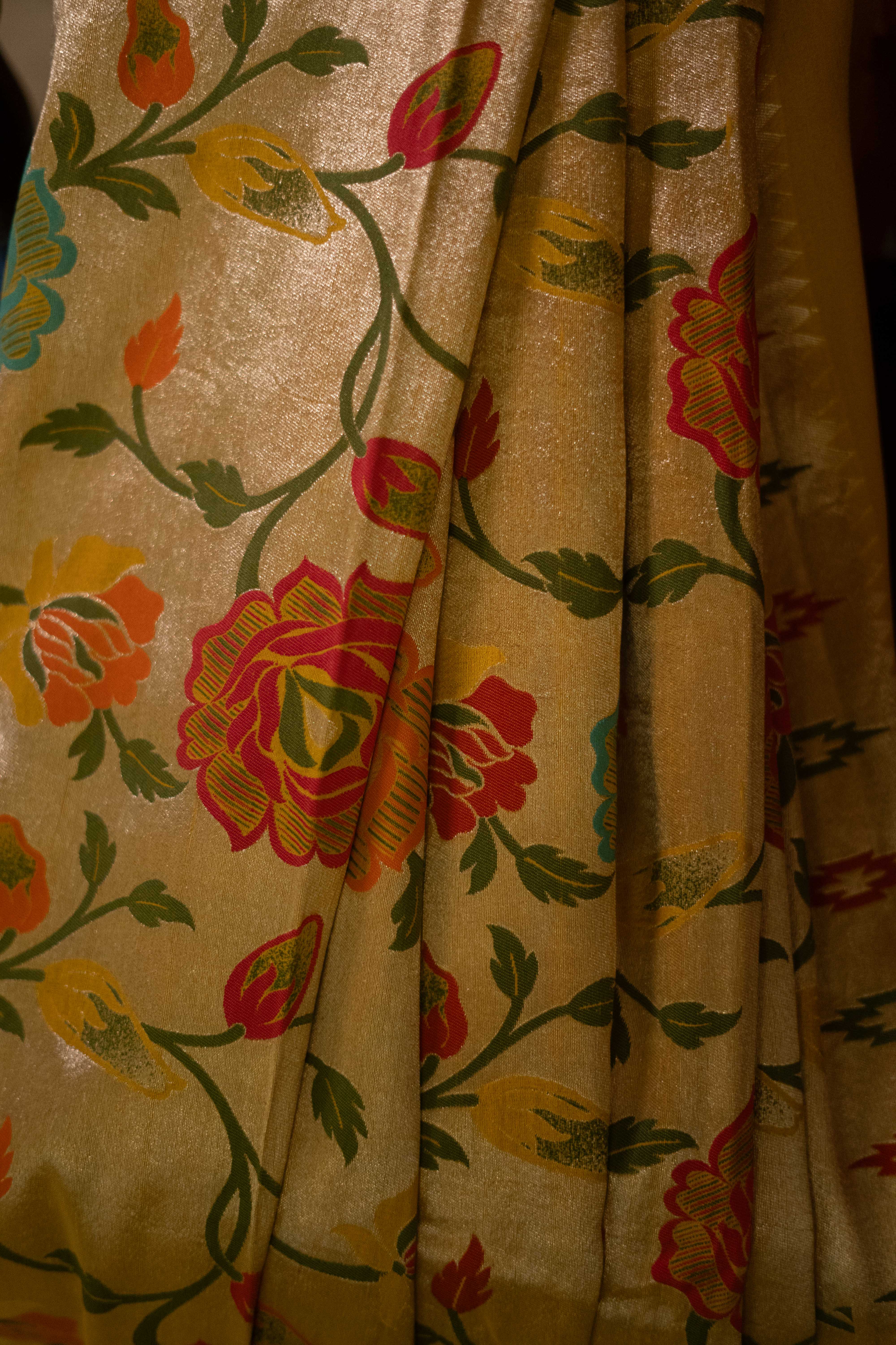 Tussar Georgette Saree - Yellow