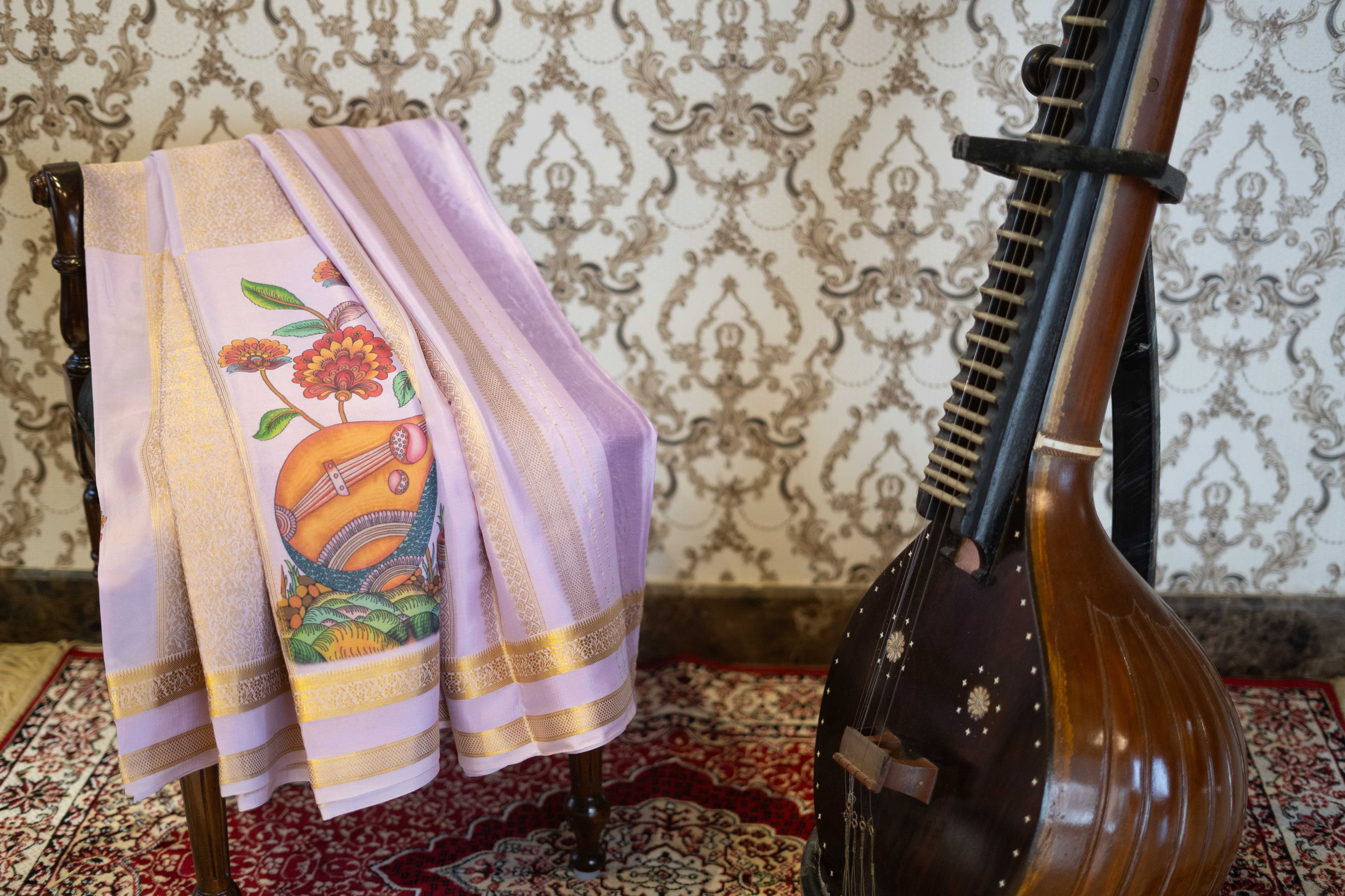 Mysore Silk Saree - Lavender