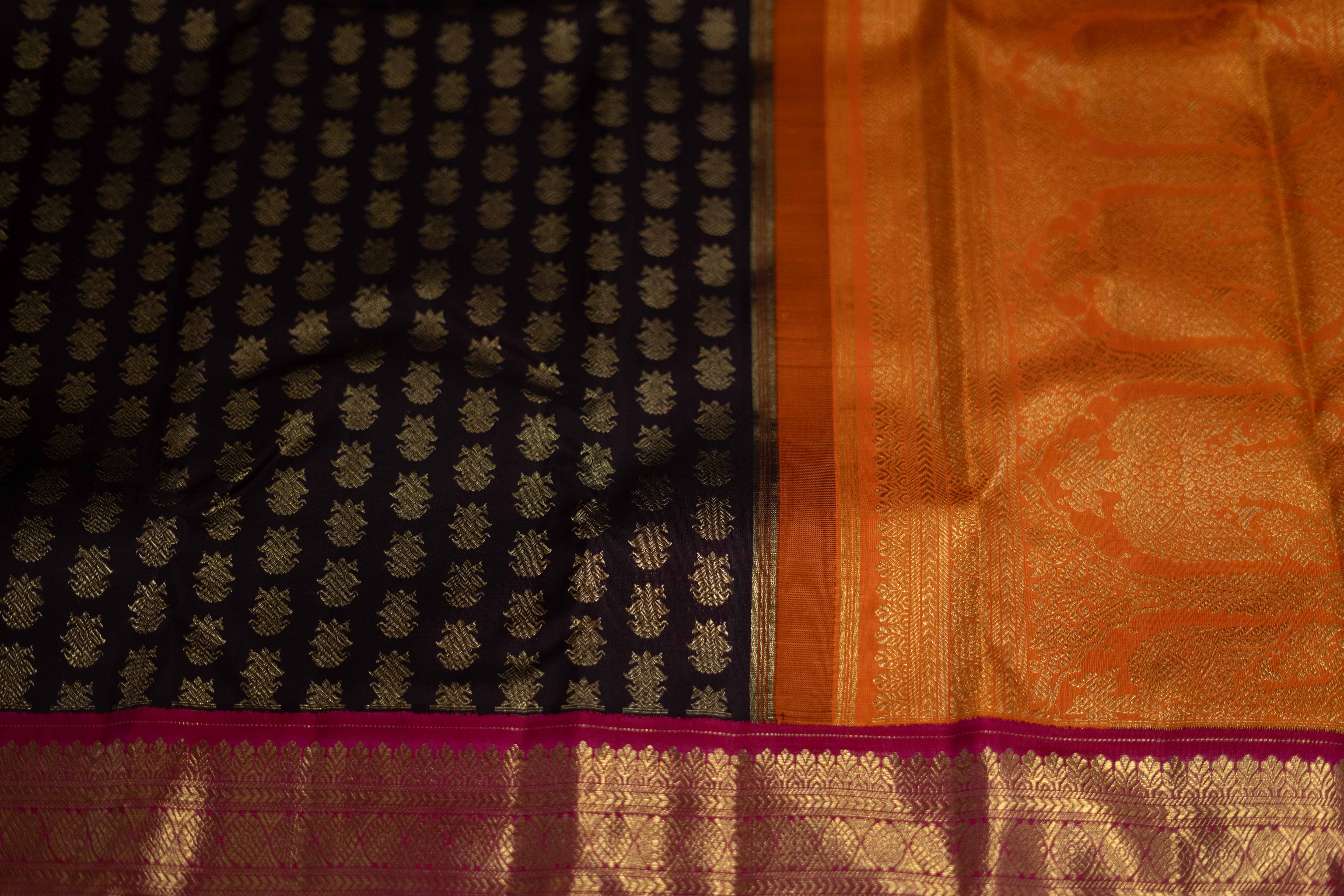 Coffee Brown Kanchipuram Silk Saree