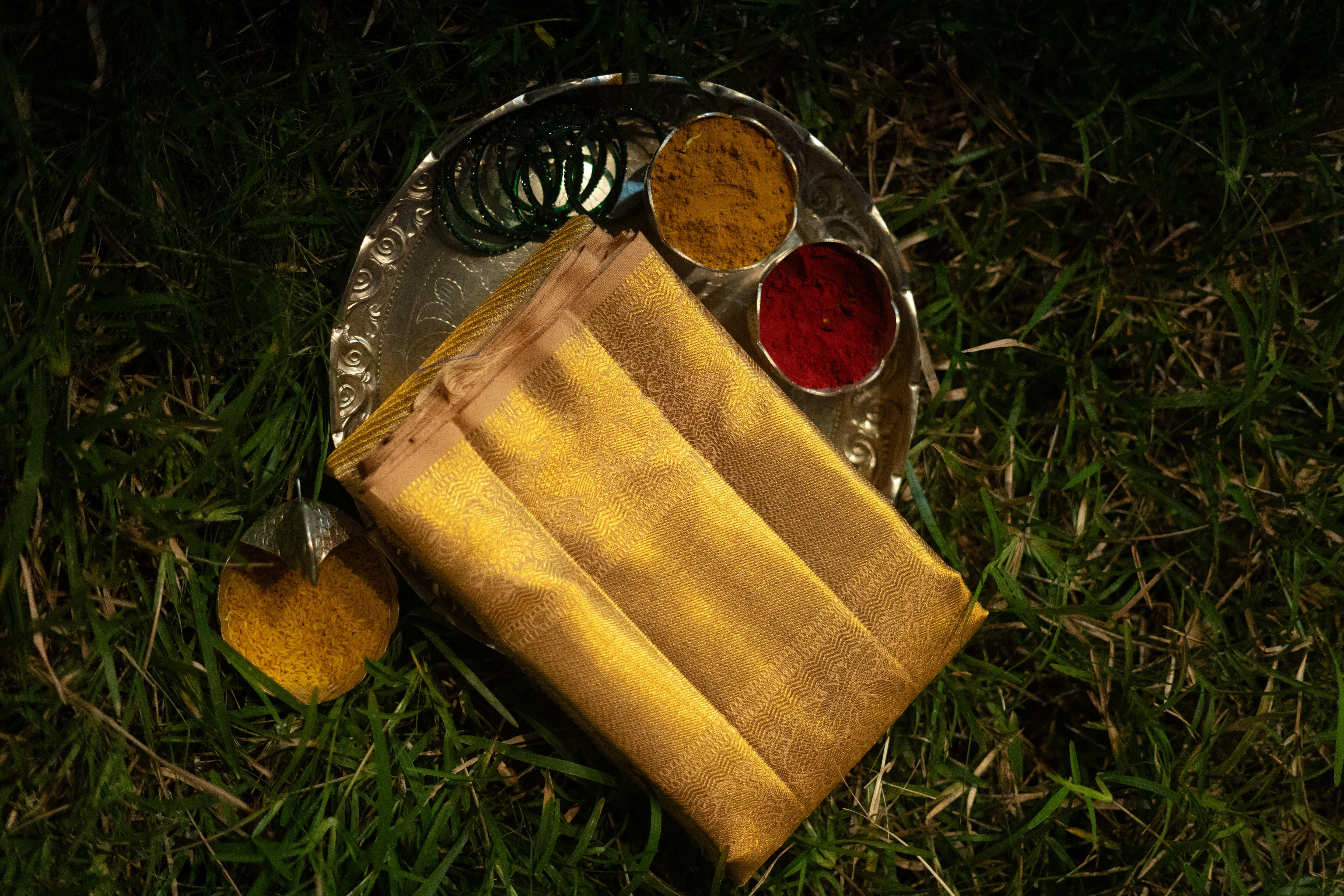 Pure Kanchivaram Saree - Gold